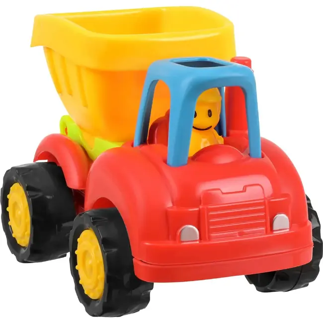 Kruzzel Bouwvoertuigen speelset 4-delig - Tractor, kiepwagen, betonmixer en graafmachine met aandrijving