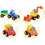 Kruzzel Bouwvoertuigen speelset 4-delig - Tractor, kiepwagen, betonmixer en graafmachine met aandrijving