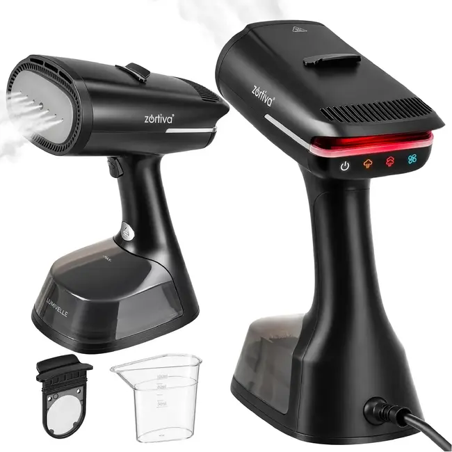 Zortiva Kledingstomer met afzuigfunctie 1400 W - 2 stoomstanden en 270 ml waterreservoir - Zwart