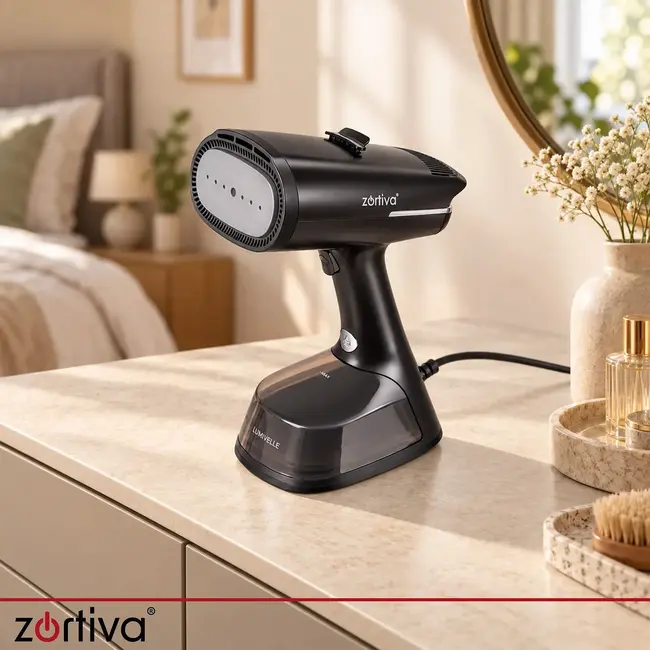 Zortiva Kledingstomer met afzuigfunctie 1400 W - 2 stoomstanden en 270 ml waterreservoir - Zwart
