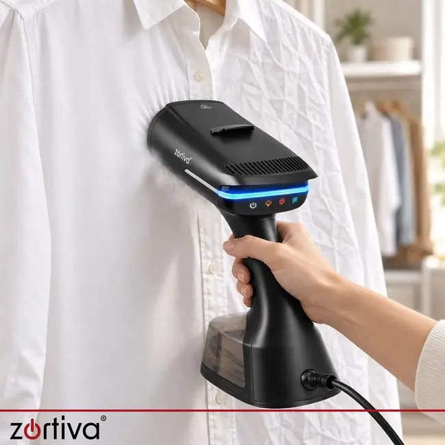 Zortiva Kledingstomer met afzuigfunctie 1400 W - 2 stoomstanden en 270 ml waterreservoir - Zwart