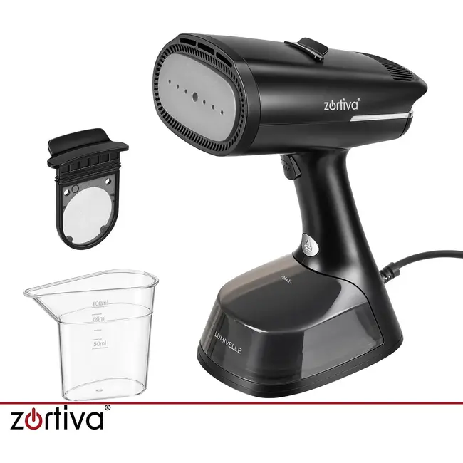 Zortiva Kledingstomer met afzuigfunctie 1400 W - 2 stoomstanden en 270 ml waterreservoir - Zwart