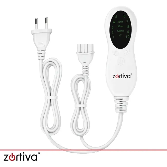 Zortiva Elektrisch verwarmingskussen 40 x 30 cm - 75 W, 10 warmtestanden en timer - Grijs