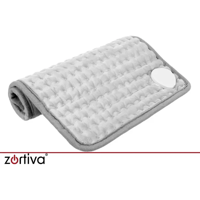 Zortiva Elektrisch verwarmingskussen 40 x 30 cm - 75 W, 10 warmtestanden en timer - Grijs
