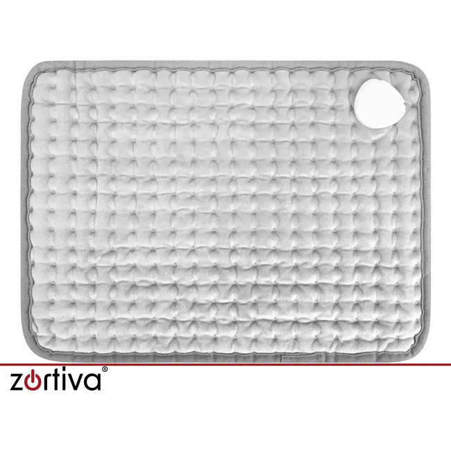 Zortiva Elektrisch verwarmingskussen 40 x 30 cm - 75 W, 10 warmtestanden en timer - Grijs