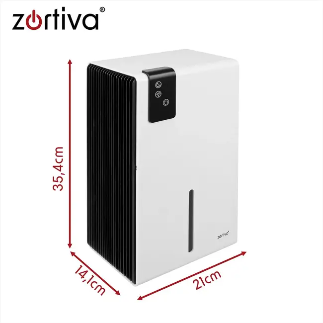 Zortiva Elektrische luchtontvochtiger 65 W - 800 ml per dag, hygrostaat en afstandsbediening