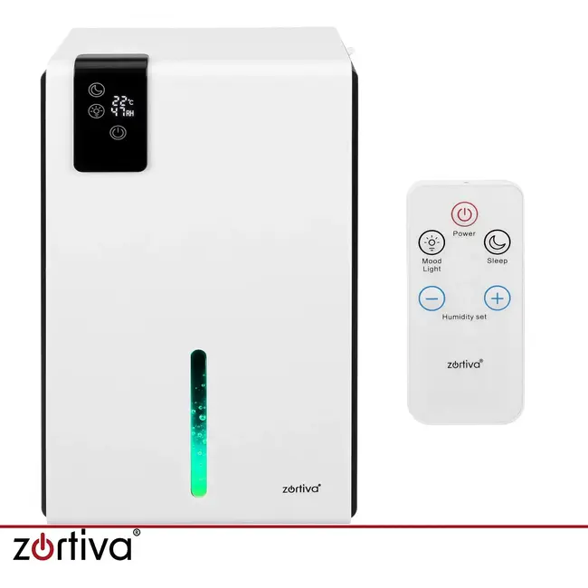 Zortiva Elektrische luchtontvochtiger 65 W - 800 ml per dag, hygrostaat en afstandsbediening
