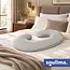 Soulima XXL zwangerschapskussen C-vorm 140 x 70 x 20 cm - Katoenen hoes en verstelbare vulling