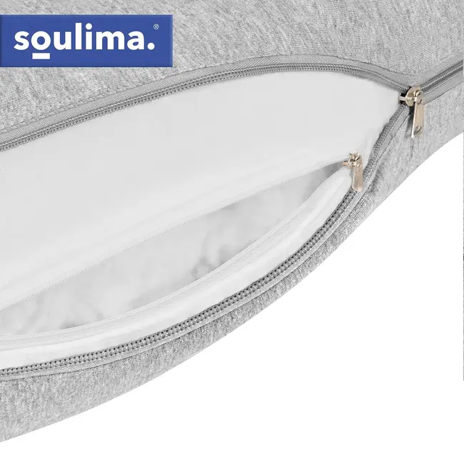 Soulima XXL zwangerschapskussen C-vorm 140 x 70 x 20 cm - Katoenen hoes en verstelbare vulling