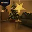 Ruhhy 3D LED-ster 60 cm - Witte hangende decoratiester met maan- en sterrenmotief en lichtsnoer