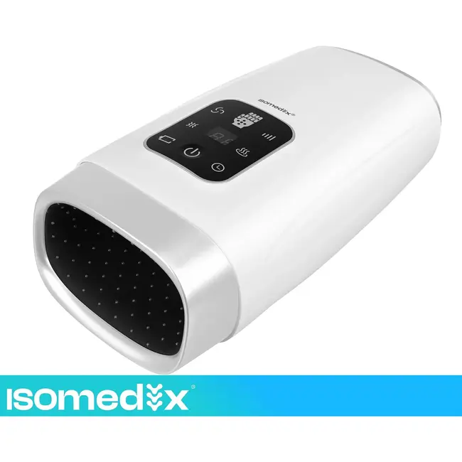 Isomedix Elektrisch handmassageapparaat - 4 massagestanden, warmte, trillingen en USB-C oplaadbaar
