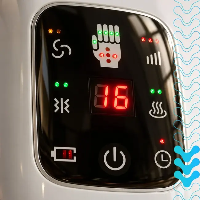 Isomedix Elektrisch handmassageapparaat - 4 massagestanden, warmte, trillingen en USB-C oplaadbaar