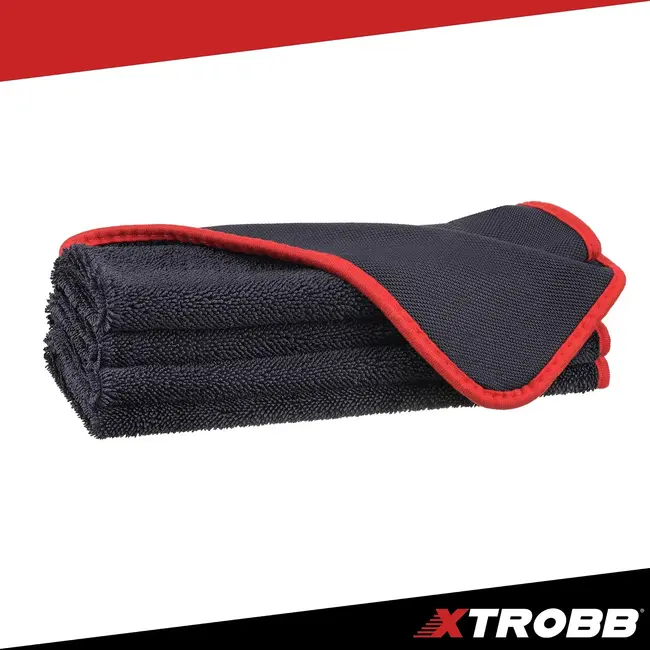 Xtrobb Microvezel autodroogdoek 90 x 60 cm - 600 g/m², dubbelzijdig met lange en korte vezels