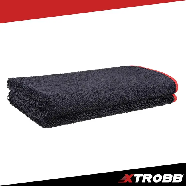Xtrobb Microvezel autodroogdoek 90 x 60 cm - 600 g/m², dubbelzijdig met lange en korte vezels