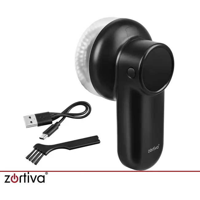 Zortiva Kledingtrimmer draadloos met 6 mesjes - 3 snelheden, LED-display en USB-C oplaadbaar - Zwart