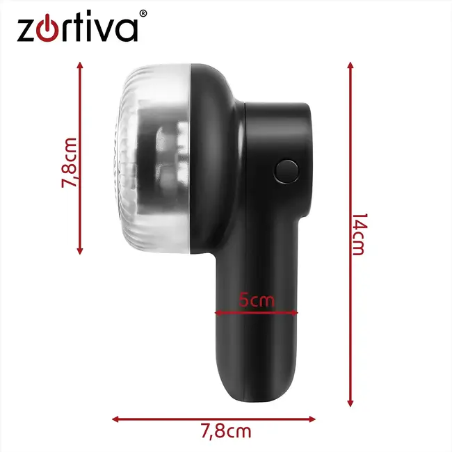Zortiva Kledingtrimmer draadloos met 6 mesjes - 3 snelheden, LED-display en USB-C oplaadbaar - Zwart