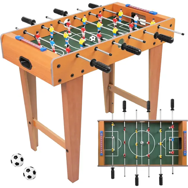 Kruzzel Tafelvoetbaltafel 69 x 36 x 62,5 cm - 18 spelers, 2 ballen, antislipgrepen en scoretellers