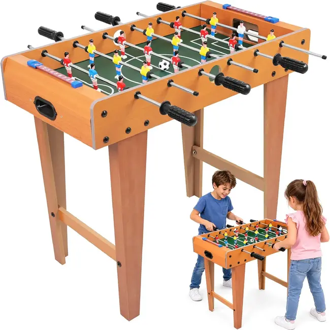Kruzzel Tafelvoetbaltafel 69 x 36 x 62,5 cm - 18 spelers, 2 ballen, antislipgrepen en scoretellers