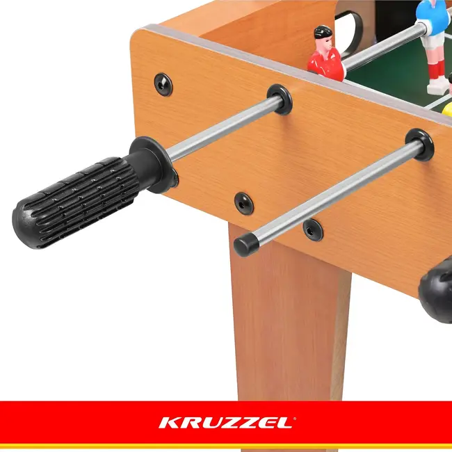 Kruzzel Tafelvoetbaltafel 69 x 36 x 62,5 cm - 18 spelers, 2 ballen, antislipgrepen en scoretellers