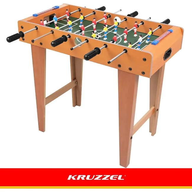 Kruzzel Tafelvoetbaltafel 69 x 36 x 62,5 cm - 18 spelers, 2 ballen, antislipgrepen en scoretellers