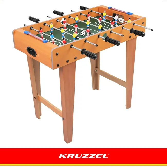 Kruzzel Tafelvoetbaltafel 69 x 36 x 62,5 cm - 18 spelers, 2 ballen, antislipgrepen en scoretellers