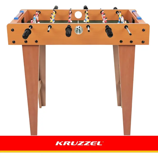 Kruzzel Tafelvoetbaltafel 69 x 36 x 62,5 cm - 18 spelers, 2 ballen, antislipgrepen en scoretellers