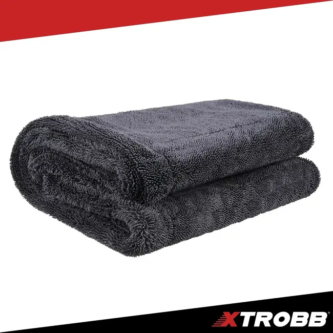 Xtrobb Microvezel autodroogdoek 90 x 60 cm - 1300 GSM, dubbelzijdig met gedraaide microvezels