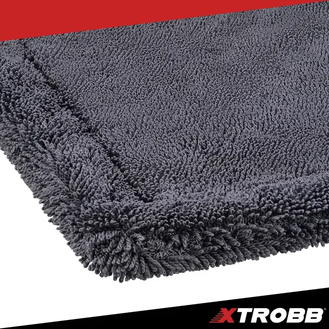Xtrobb Microvezel autodroogdoek 90 x 60 cm - 1300 GSM, dubbelzijdig met gedraaide microvezels