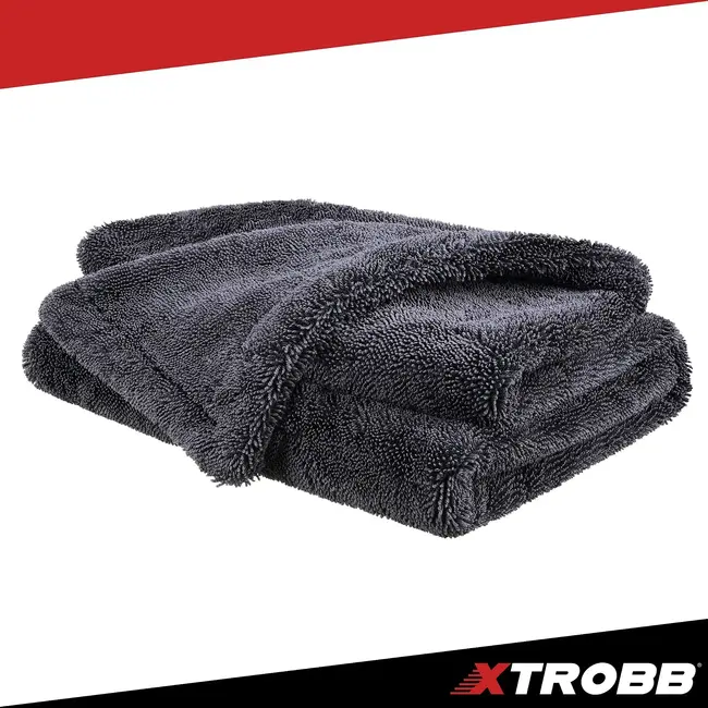 Xtrobb Microvezel autodroogdoek 90 x 60 cm - 1300 GSM, dubbelzijdig met gedraaide microvezels