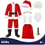 Glimz Kerstmanpak 13-delig - Met baard, pruik, muts, bril, riem, cadeauzak en bel voor kerst