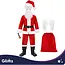 Glimz Kerstmanpak 13-delig - Met baard, pruik, muts, bril, riem, cadeauzak en bel voor kerst