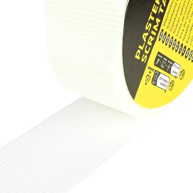 Benson Gaasband 50 mm x 90 m – Wapeningsband met 9 x 9 gaasstructuur voor naden in gipsplaten