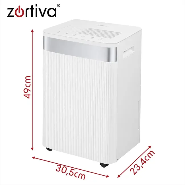 Zortiva Luchtontvochtiger tot 20 l/24 uur met wifi, hygrostaat, timer en 4,3 l waterreservoir