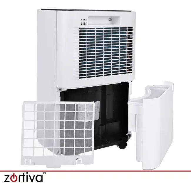 Zortiva Luchtontvochtiger tot 12 l/24 uur met wifi, 2 l reservoir, hygrostaat en timer voor binnen