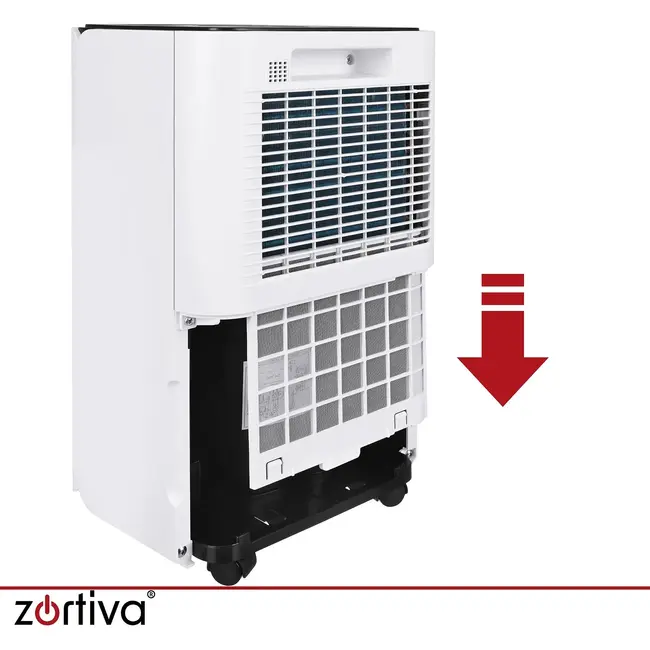 Zortiva Luchtontvochtiger tot 12 l/24 uur met wifi, 2 l reservoir, hygrostaat en timer voor binnen