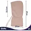 Glimz Wintermuts met sjaal voor dames in beige - geribd breiwerk, 30% wol en aantrekkoordjes