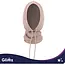 Glimz Wintermuts met sjaal voor dames in beige - geribd breiwerk, 30% wol en aantrekkoordjes