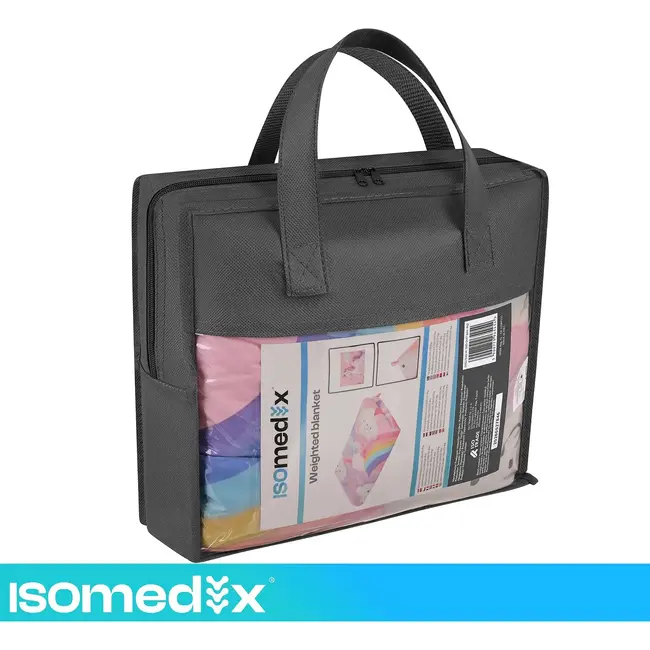Isomedix Verzwaringsdeken voor kinderen 3 kg - roze 100 x 150 cm met 7 lagen en glazen microbolletjes