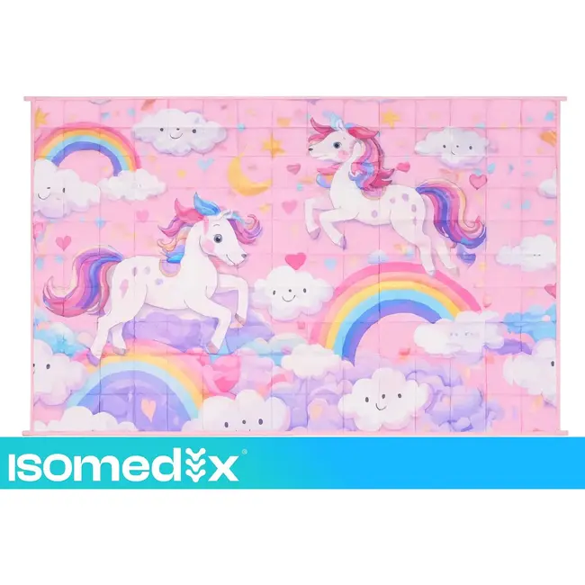 Isomedix Verzwaringsdeken voor kinderen 3 kg - roze 100 x 150 cm met 7 lagen en glazen microbolletjes