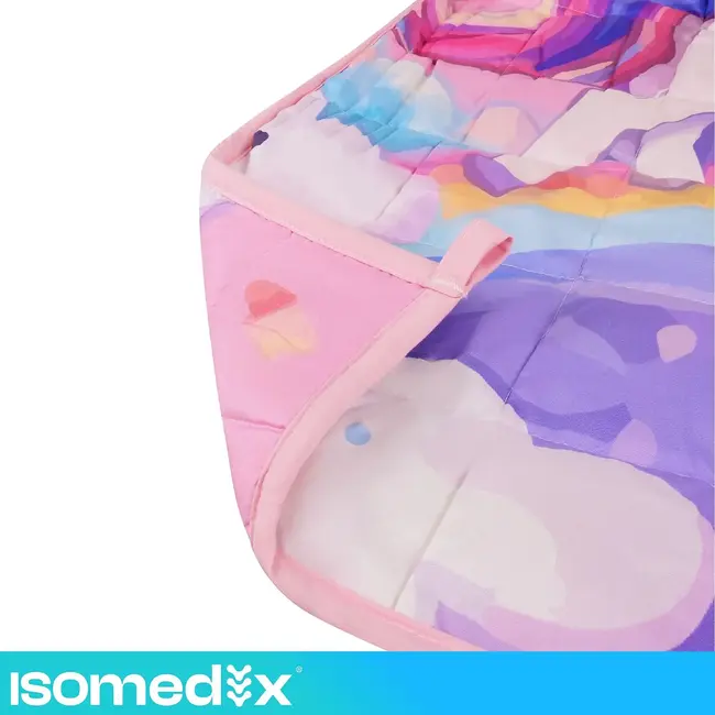 Isomedix Verzwaringsdeken voor kinderen 3 kg - roze 100 x 150 cm met 7 lagen en glazen microbolletjes