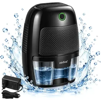 Zortiva Luchtontvochtiger 300 ml/24 uur - zwart, 600 ml reservoir, LED-indicatie en automatische stop
