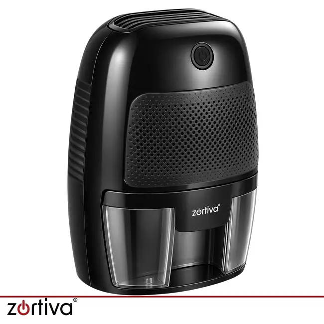Zortiva Luchtontvochtiger 300 ml/24 uur - zwart, 600 ml reservoir, LED-indicatie en automatische stop