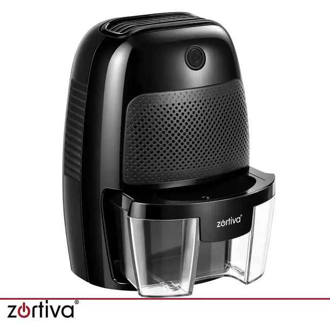 Zortiva Luchtontvochtiger 300 ml/24 uur - zwart, 600 ml reservoir, LED-indicatie en automatische stop