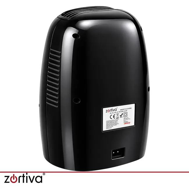 Zortiva Luchtontvochtiger 300 ml/24 uur - zwart, 600 ml reservoir, LED-indicatie en automatische stop