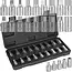 GEKO Olieaftapplug doppenset 18-delig - 3/8 inch, staal 50BV30 en verschillende dopprofielen