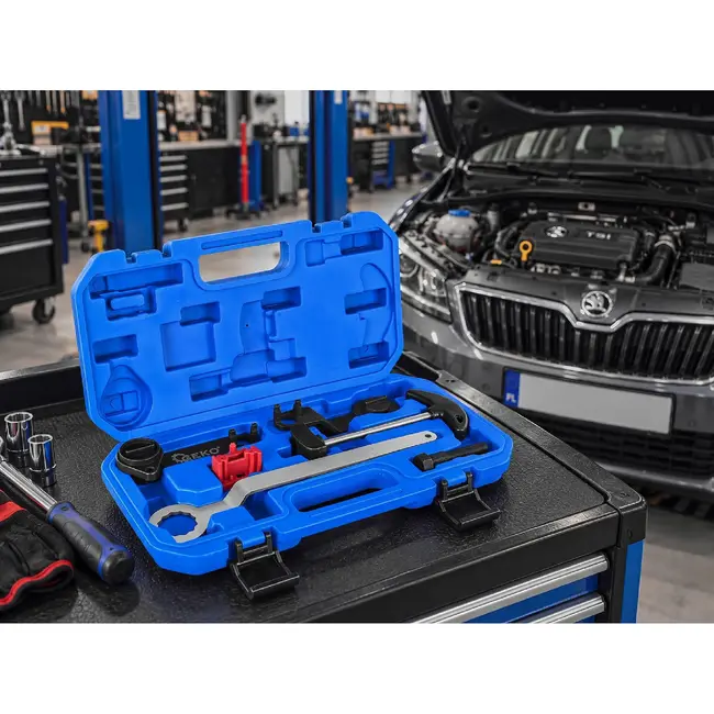GEKO Distributie blokkeerset VAG EA211 1.0, 1.2 en 1.4 TSI/MPI met krukaspen en nokkenasblokkering