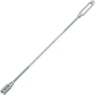 ProPlus Spanschroefset remstang M8 van staal voor aanhanger en caravan