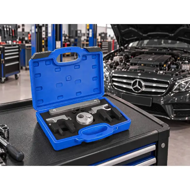 GEKO Distributie blokkeerset Mercedes OM651 1.8, 2.1 en 2.2 CDI met nokkenas- en krukasblokkering