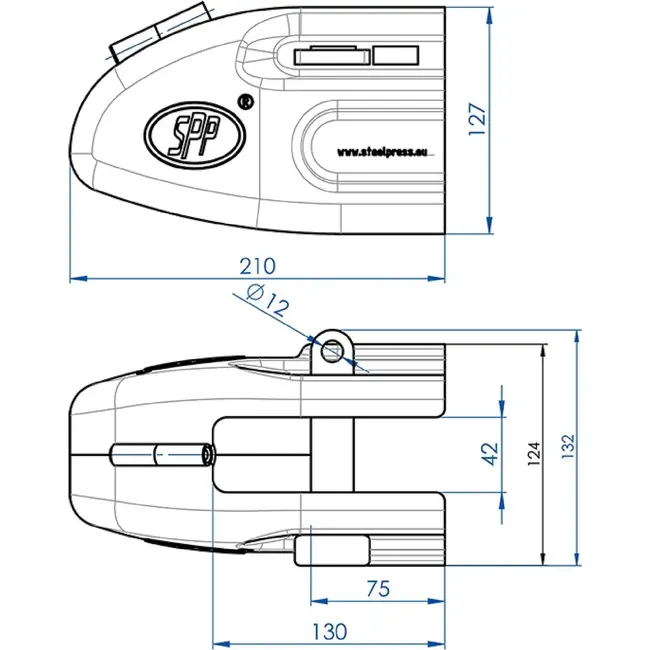 ProPlus Koppelingsslot ZZ-04A in RAL2008 voor Ø50 mm koppelingen