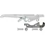 ProPlus Pendelsluiting rechts ZB-18R.A van staal voor agrarische trailers - 26,3 x 4,5 x 4,5 cm